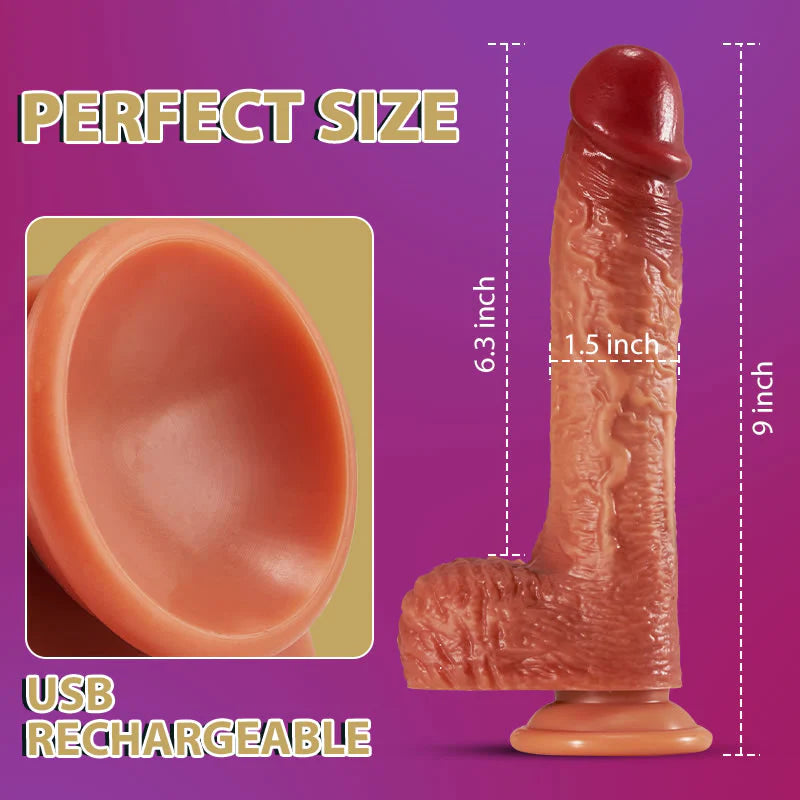 WENDT 3-in-1 Realistic Non-sticky Blush Dildo 9 INCH - xbelo