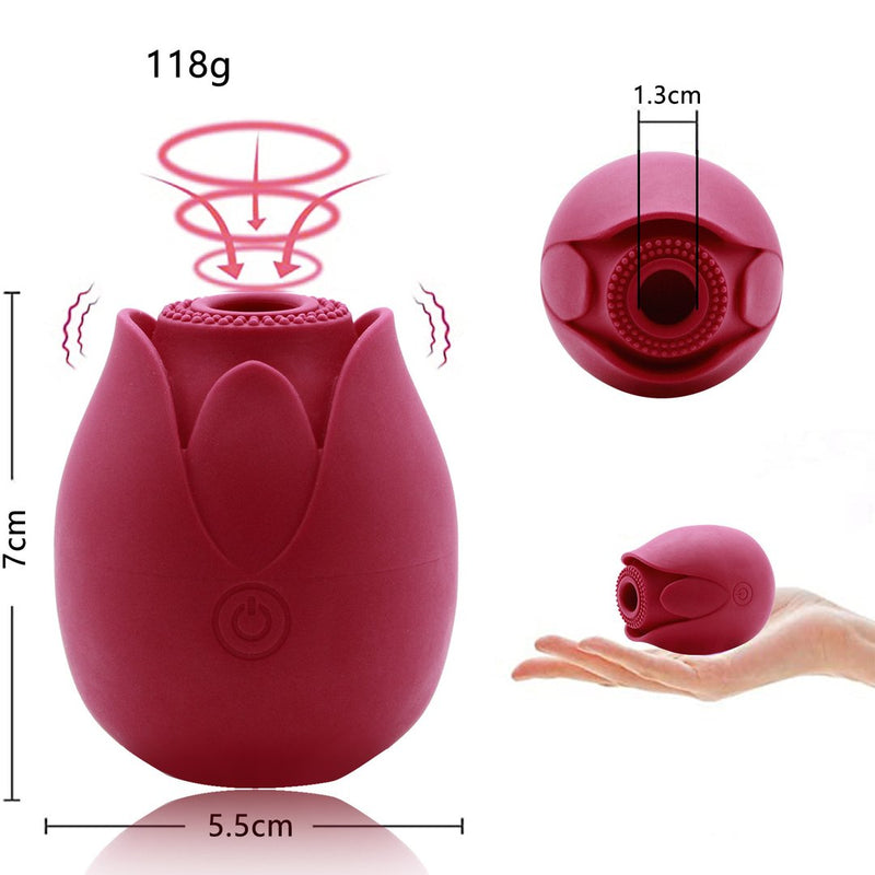 Rose Toy Lotus Sucking Vibrator With 10 Modes - xbelo