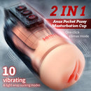Flash 10 Vibrating Masturbator and Pussy Pockets 2 in 1 APP Control