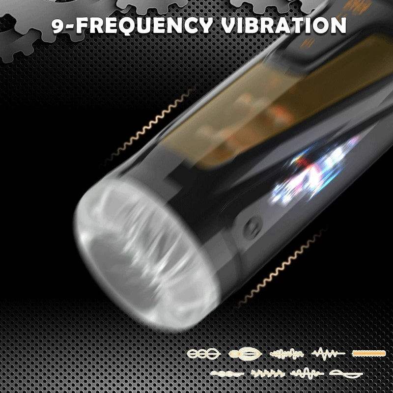 9-frequency Vibration & Rotating for Penis Stimulation Masturbator Cup