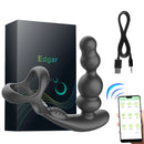 360° Rotate Thrusting Vibrating Prostate Massager Cock Ring with Rasied Dots