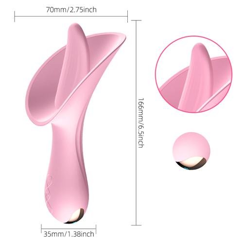 Pink Rose Toy Tongue Licking Vibrator - xbelo
