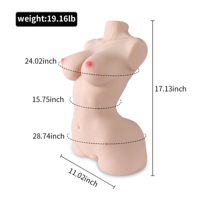 Half Body Torso Sex Doll Likelife Size 19.04lb - Hermosa - xbelo