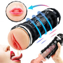 2 IN 1 Auto Dual Head Vibration Oral Masturbator - xbelo
