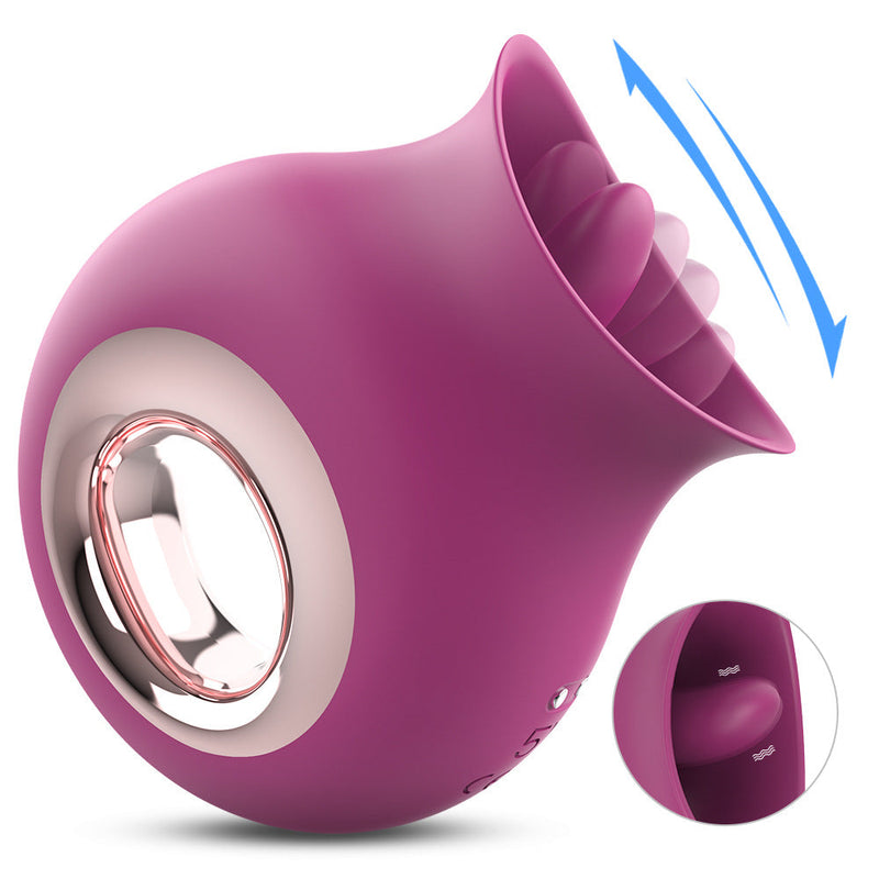 Rose Vibrator, 2 in 1 Licking & Vibrating Nipples Clitoral Stimulator - xbelo