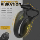 REYER Wearable Prostate Massager 10 Quiet Vibrations Dual Cock Ring - xbelo