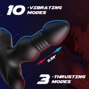 INVADER 3 Thrusting 10 Vibrations Anal Plug with Remote Controller