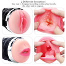 2 IN 1 Auto Dual Head Vibration Oral Masturbator - xbelo
