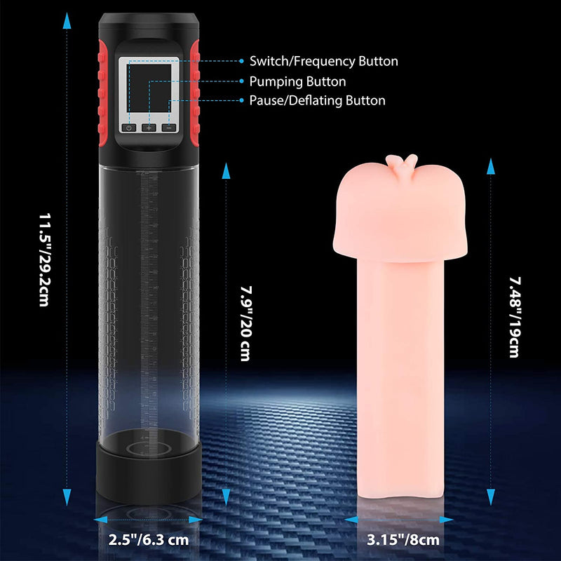 UTIMI Penis Pump Vacuum with 9 Vibration Modes - xbelo