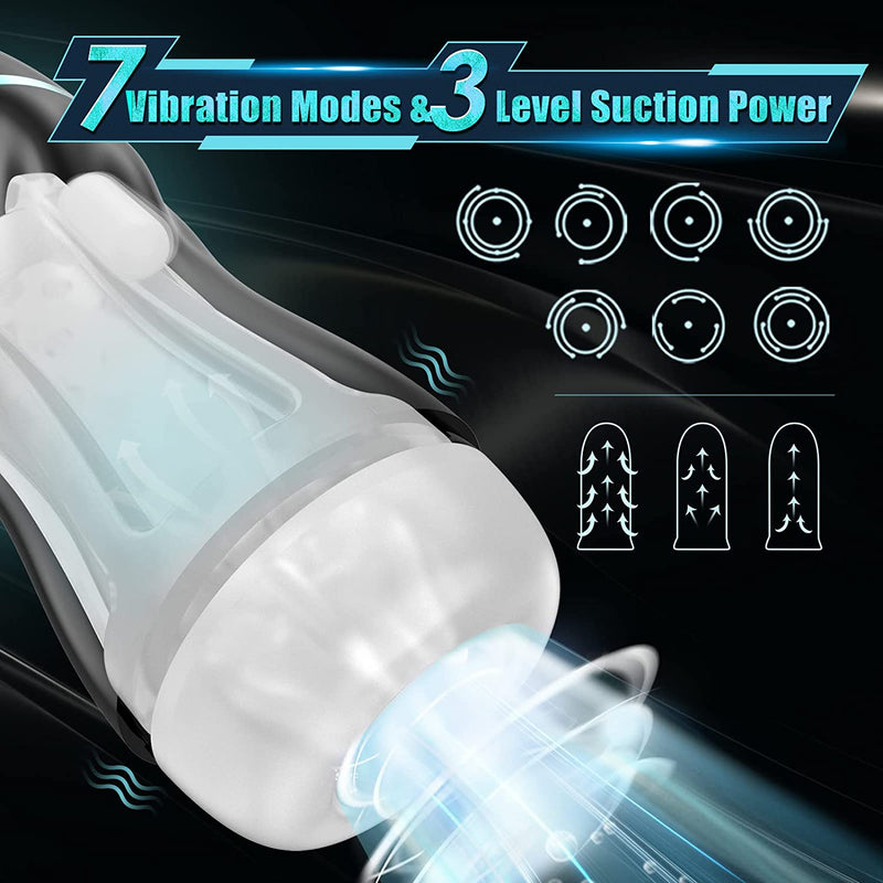 Automatic Sucking Male Masturbators Upgraded 7 Vibration & Suction Masturbators - xbelo