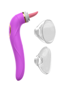 Double Stimulation Clitoral Sucking Tongue Vibrator-Purple - xbelo