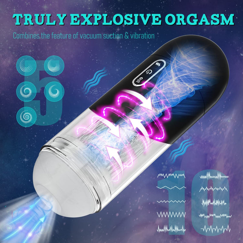 5 Sucking 10 Vibrating Modes Boost Button Oral Sex Maturbator - xbelo