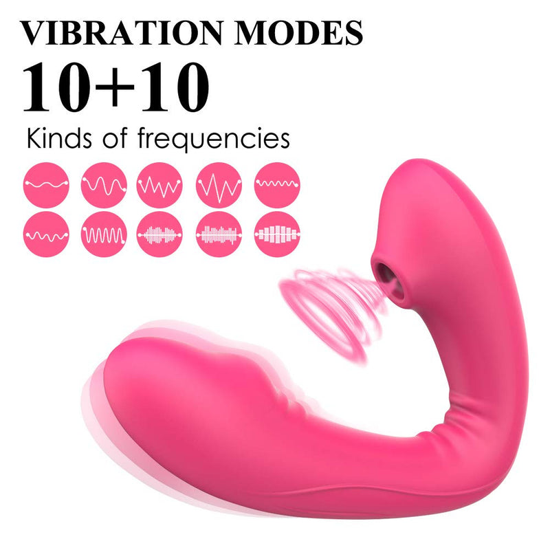 10 Vibration Modes G Spot Clitoral Licking Vibrator-Red - xbelo