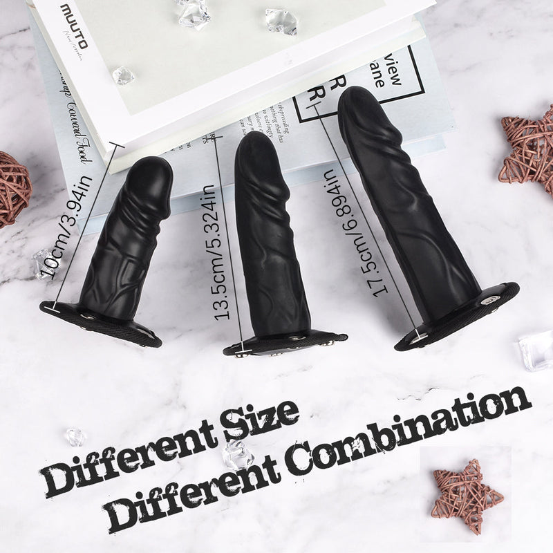 3 Size Removable Silicone Rubber Dildos with Harness Belt - xbelo