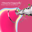 Mini Size Suction Vibrator with 9 Powerful Frequencies In Red - xbelo