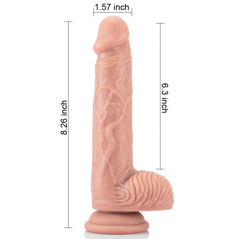 8 Inch Dual Density Realistic Suction Cup Dildo - xbelo