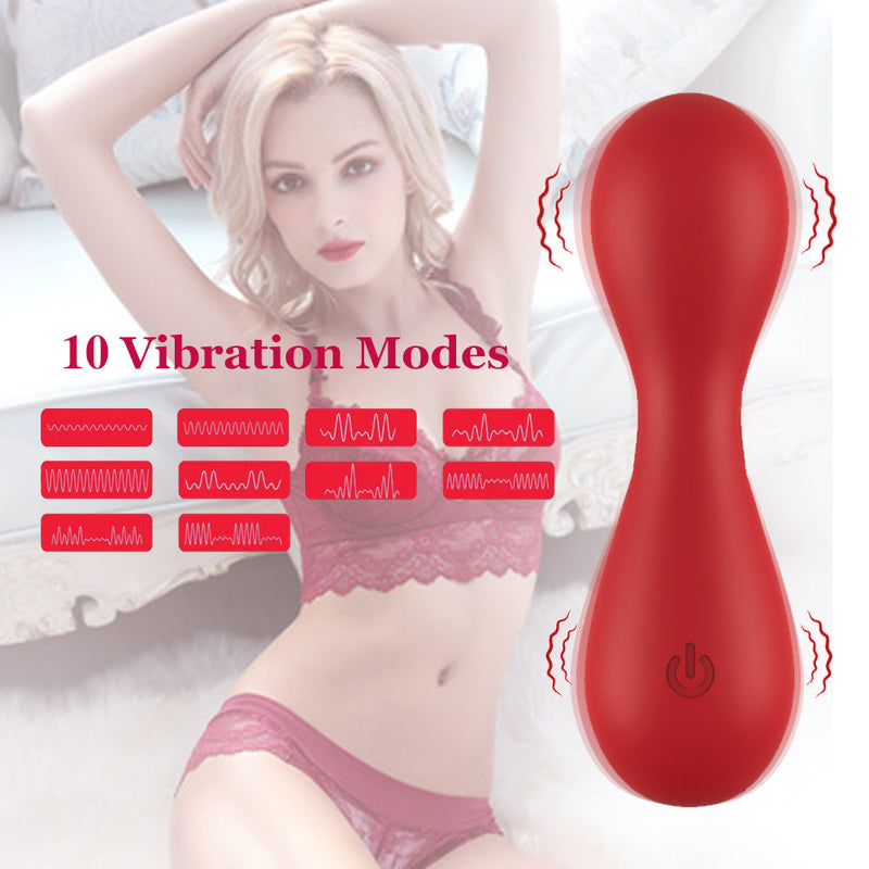 10 Powerful Vibrational Modes Finger Massager in Red - xbelo
