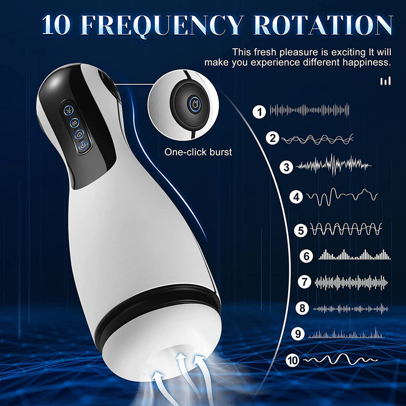 Silicon Strocker Vibration Machine with 3 Sucking Modes&10 Frequency - xbelo