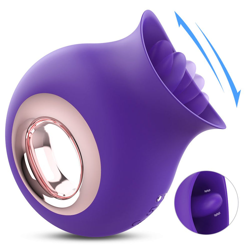 Rose Vibrator, 2 in 1 Licking & Vibrating Nipples Clitoral Stimulator - xbelo