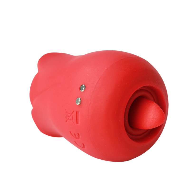 Rends Rose Toy Tongue & Sucking Vibrator Red - xbelo