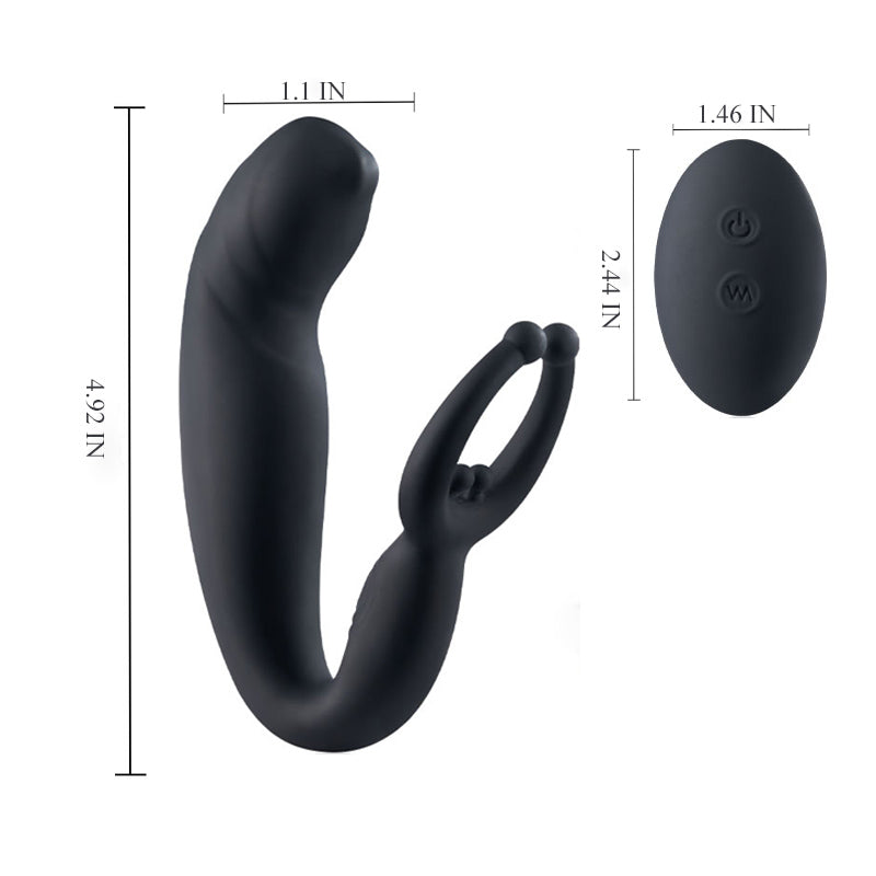 9 Vibration Modes Prostate Massager with Penis Cock Ring - xbelo
