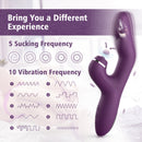 3 in 1 bunny vibrator 5 sucking with heating function - xbelo
