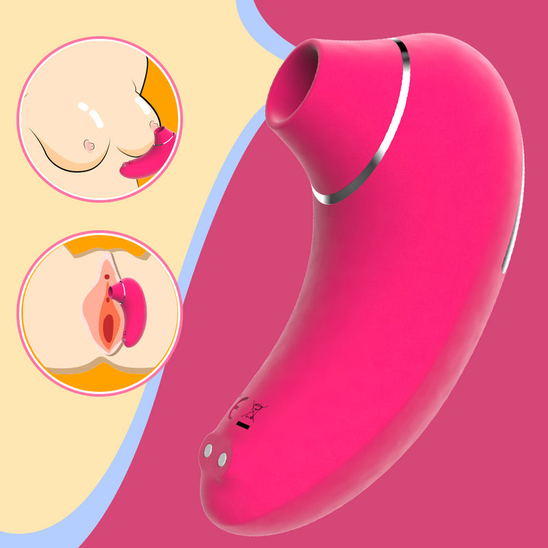 Mini Size Suction Vibrator with 9 Powerful Frequencies In Red - xbelo