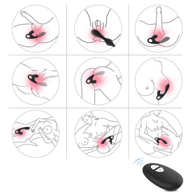 10 Vibrating Modes 360° Rotating Anal Vibrator Prostate Massager - xbelo