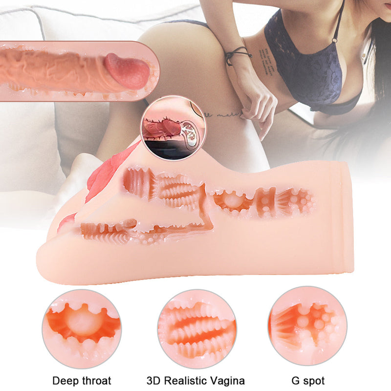 Lifelike Pocket Pussy Male Masturbator Toy with 3D Realistic Vagina - xbelo