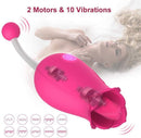 2 in 1 Licking & High-Frequency Clitoral Vibrator - xbelo