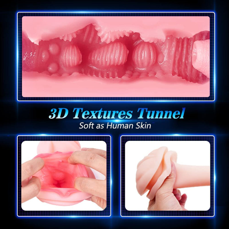 3D Realistic Stroker Masturbator Cup with 7 Thrusting Modes - xbelo