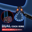 Xbelo 2 In 1 8 Thrusting 8 Vibration Cock Ring Anal Vibrator - xbelo