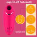 Mini Size Suction Vibrator with 9 Powerful Frequencies In Red - xbelo