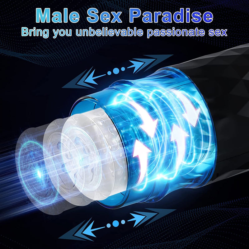 Male Masturbator Suction Cups with 7 Thrusting Rotating - xbelo