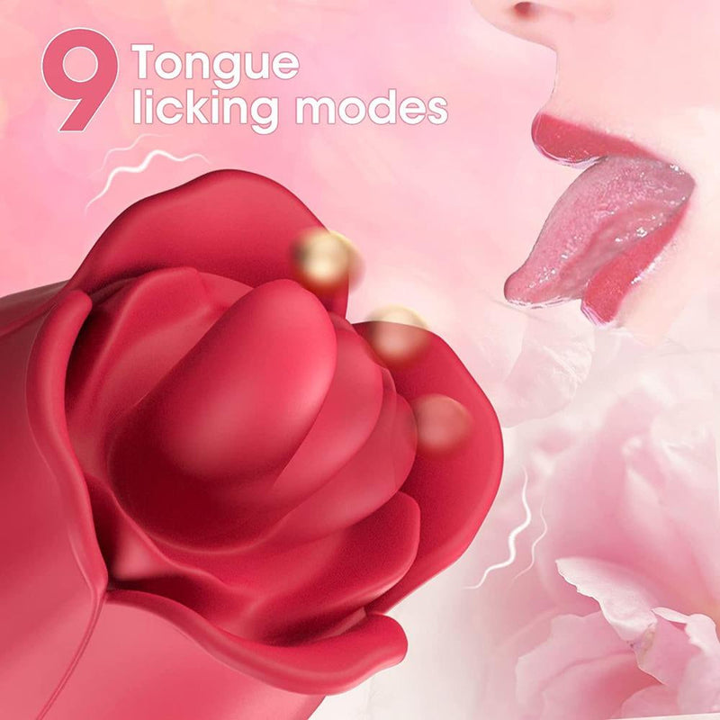 Rose Clit Licking Toy With Egg Vibrator - xbelo