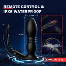 Xbelo 2 In 1 8 Thrusting 8 Vibration Cock Ring Anal Vibrator - xbelo