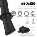 Black 10 Multi-Frequency Silicone Vibrating Dildo with Handle - xbelo