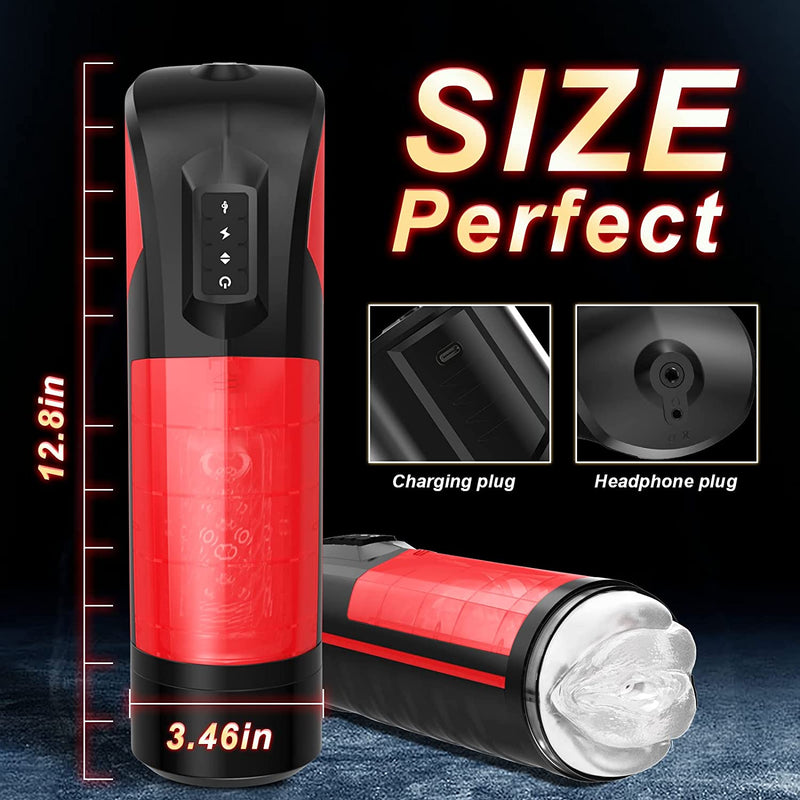 Electric Blowjob 360°Rotating Men masturbator with Suction Base - xbelo