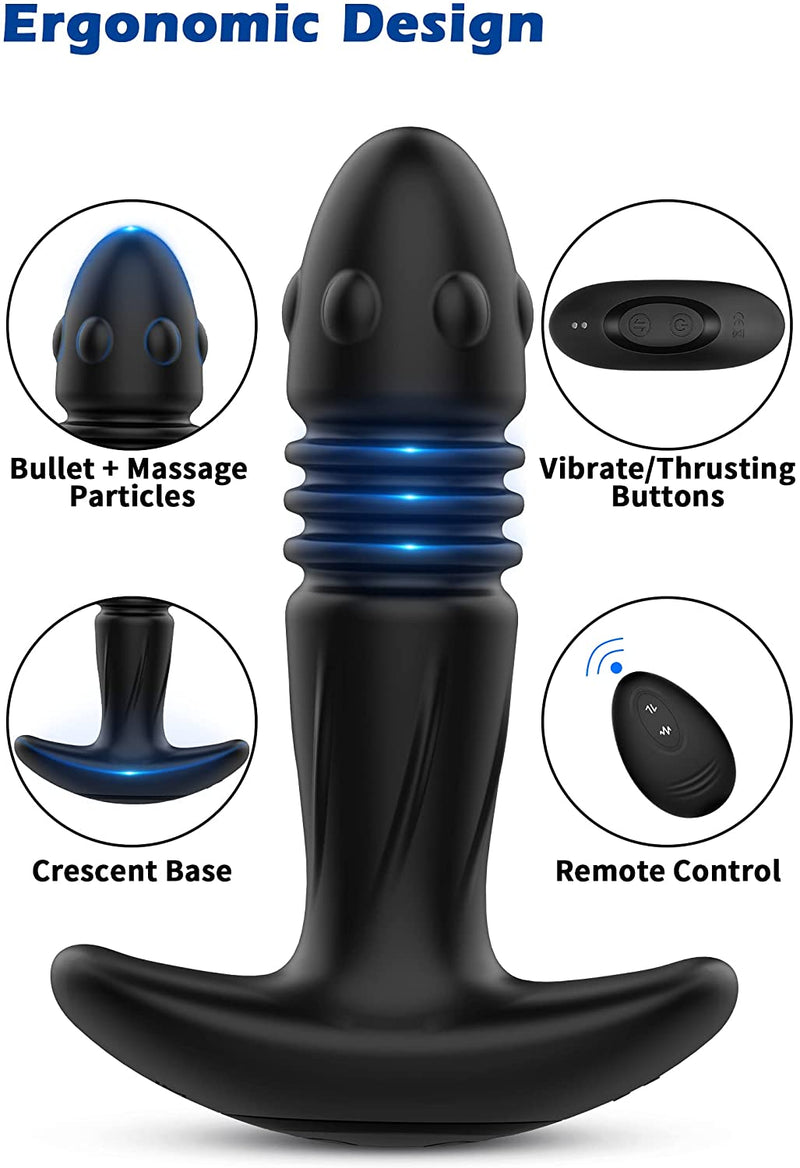 10 Thrusting 3 Speeds Vibration Prostate Massager - xbelo