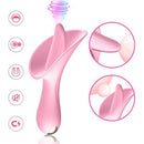 Pink Rose Toy Tongue Licking Vibrator - xbelo