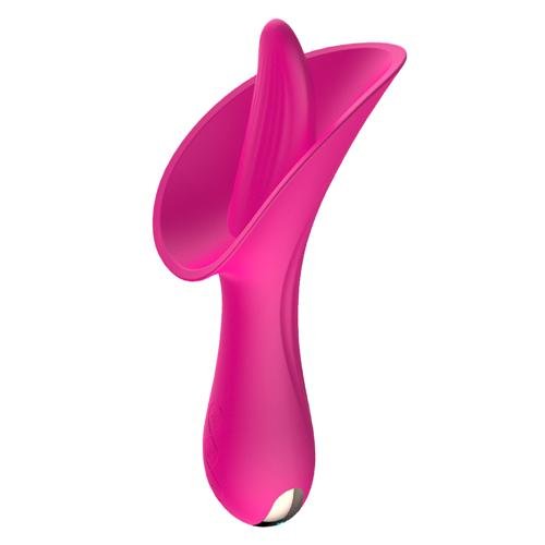 Pink Rose Toy Tongue Licking Vibrator - xbelo