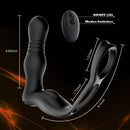 THOR 3 Thrusting 10 Vibrating Dual Cock Rings Prostate Massager