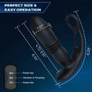Jack 3 -Thrusting & 12 -Vibrating Cock Rings Prostate Massager - xbelo