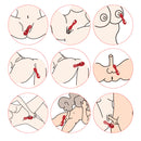 10 Powerful Vibrational Modes Finger Massager in Red - xbelo