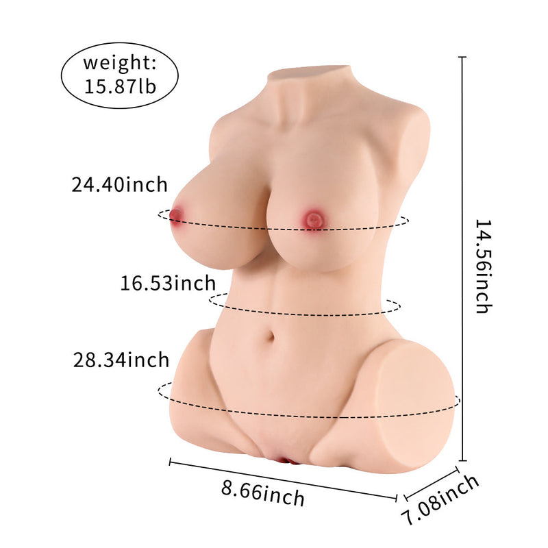 Half Body Torso Sex Doll with Plump Breast 15.87lb - Mag - xbelo
