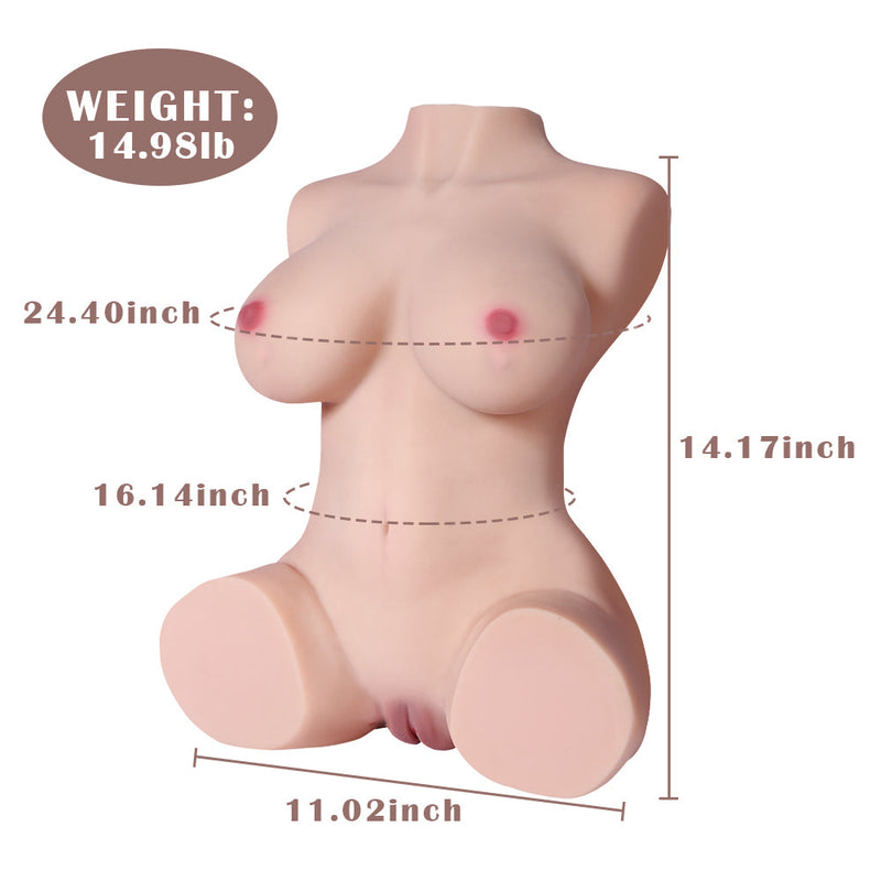 Half Body Torso Sex Doll with plump Breast 15.43lb - Cici - xbelo