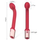 10 Powerful Vibration G-Spot Vibrat Massager with LED Light in Pink Red - xbelo