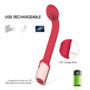 10 Powerful Vibration G-Spot Vibrat Massager with LED Light in Pink Red - xbelo
