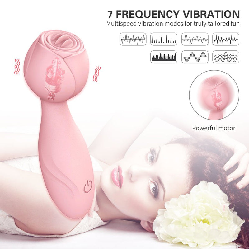 7-frequency Rose Clitoral Stimulator - xbelo