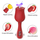 2in1 Rose Toy Sucking Clitoral Vibrator - xbelo